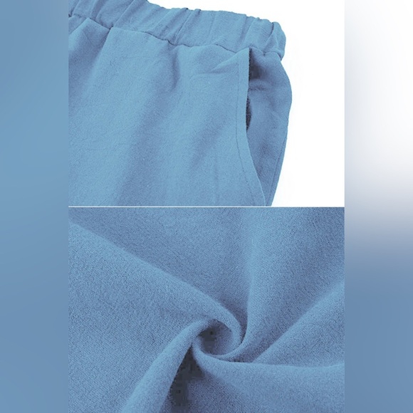 NWT, North Fashion,Women’s, Cotton Linen 2 Piece Set, Light Blue, 3XL - Picture 3 of 4